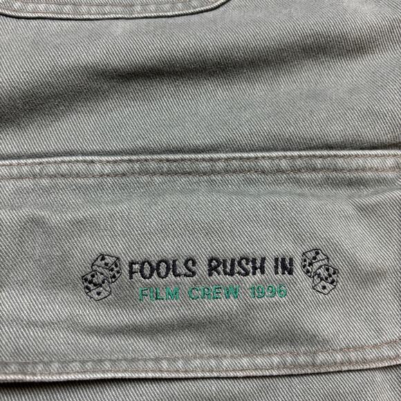 Rare Vintage 1996 Fools Rush In Cast Crew Chore Jacket Men's M Matthew Perry - Picture 2 of 10